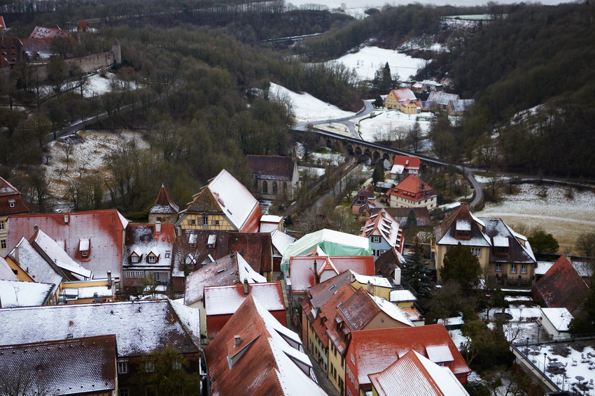 Ротенбург-на-Таубере. Вид на город с городской ратуши. Ротенбург-на-Таубере. Вид на город с городской ратуши.